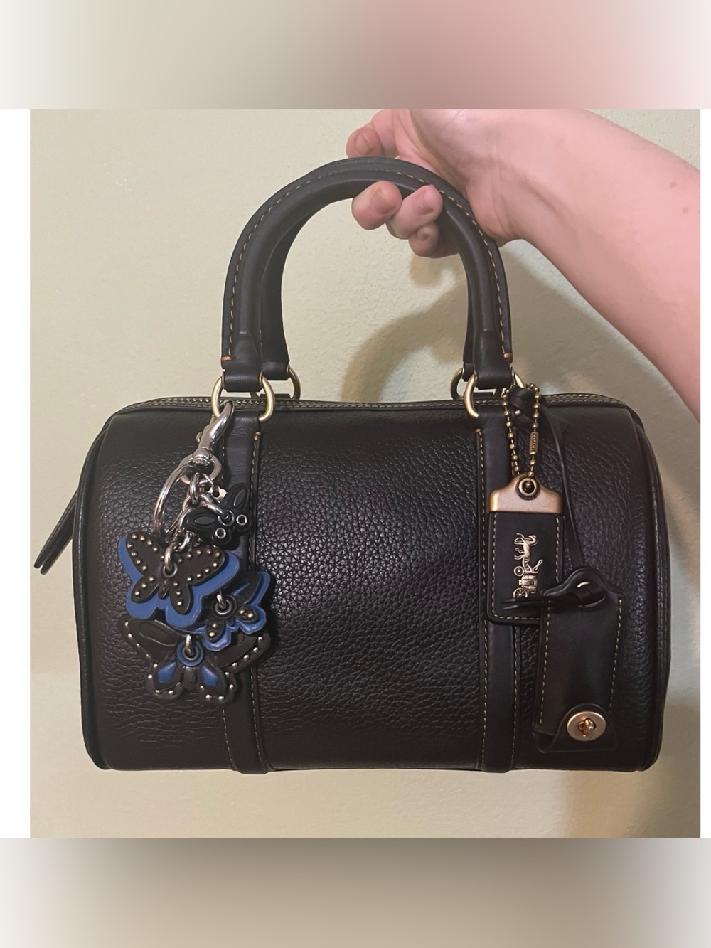 Coach Butterfly Cluster Bag Charm Keychain! - Picture 2 of 9